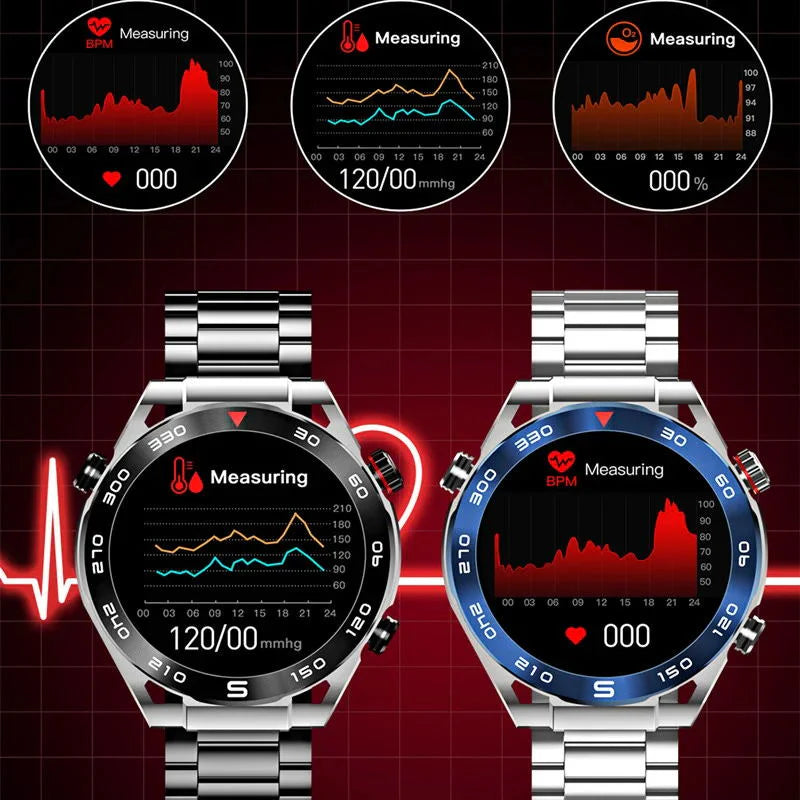 Heart rate Blood Glucose Blood Pressure Monitoring Bluetooth Talk Sports Smartwatch