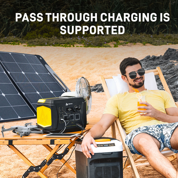 AlphaESS Solar Generator Bundle BlackBee 1000 & Solar Panel 200W pass through charging is supported