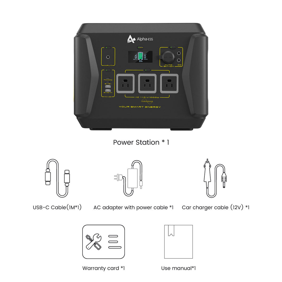 AP1000 Portable Power Station package - AlphaESS